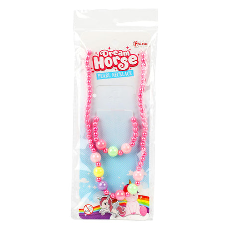 Collana di perle di cavallo da sogno e braccialetto di unicorno