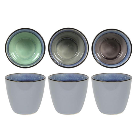 Tazza vivente Svenska con smalto reattivo 9x8 cm, scatola da 6