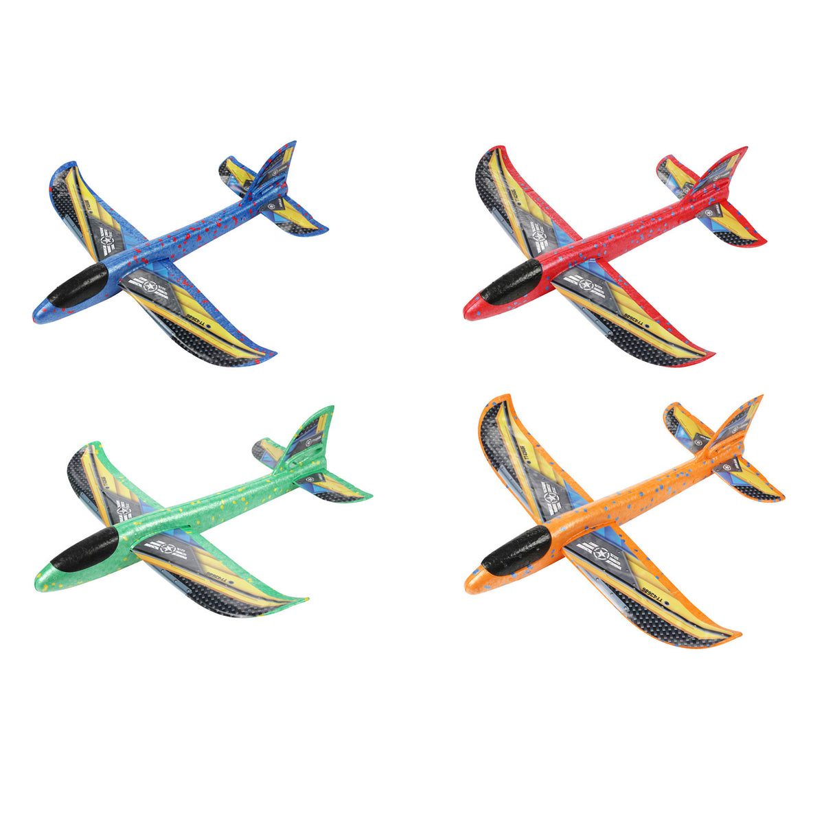 Toi-toys toi giocattoli o gioca aereo in schiuma 36 cm con adesivi