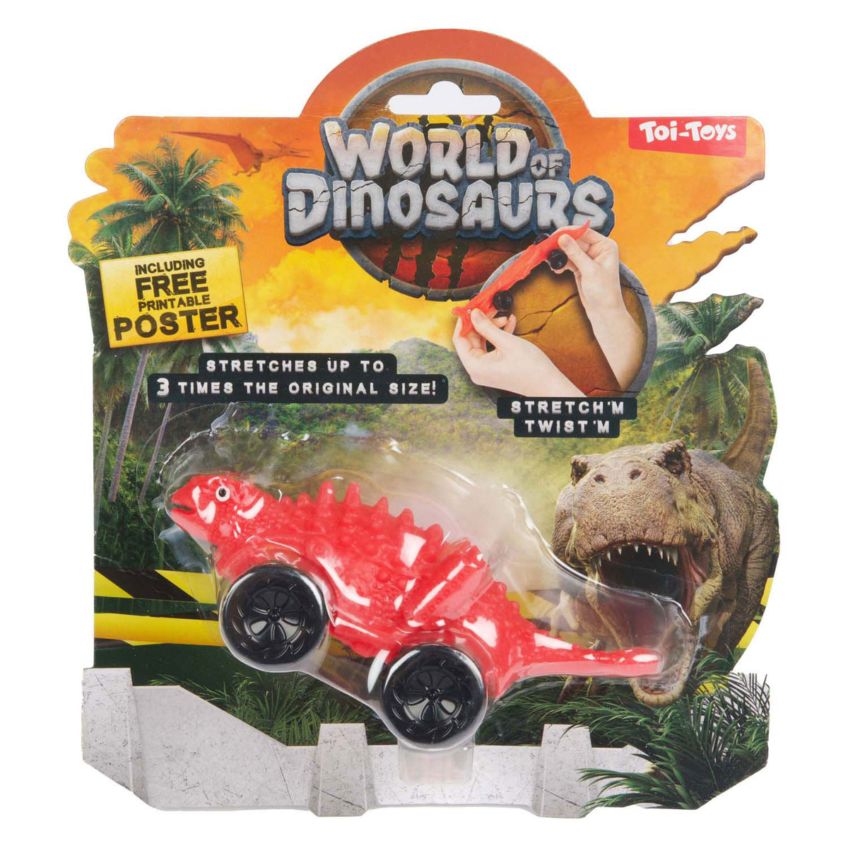 Toi-toys toi giocattoli mondo dei dinosauri impastare auto morph