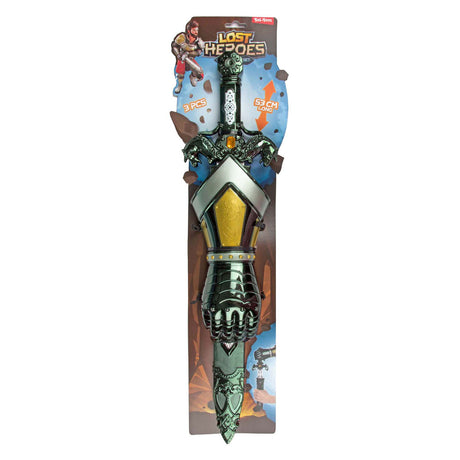 Toi-toys set costume da eroi perduti cavaliere con spada e mano, 53 cm
