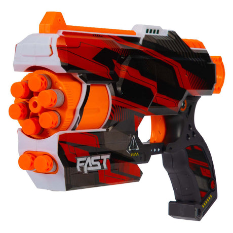 Toi-toys pistola da tiro in schiuma Strikex ciclone a sei colpi con 12 frecce in schiuma