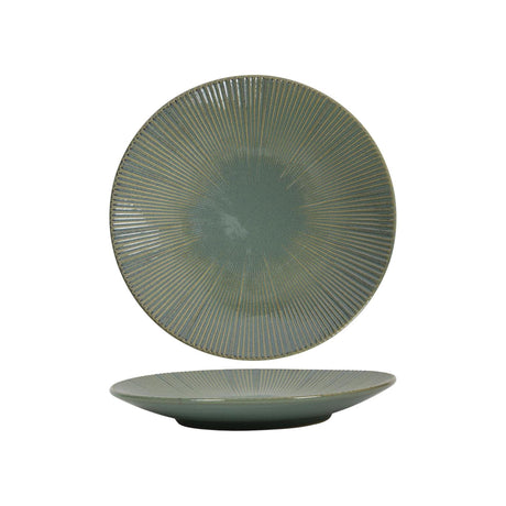 Piatto colazione linee blu oceano verde ø21 cm scatola da 6
