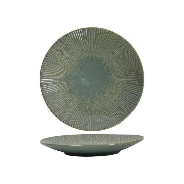 Piatto piano righe blu oceano verde ø28cm