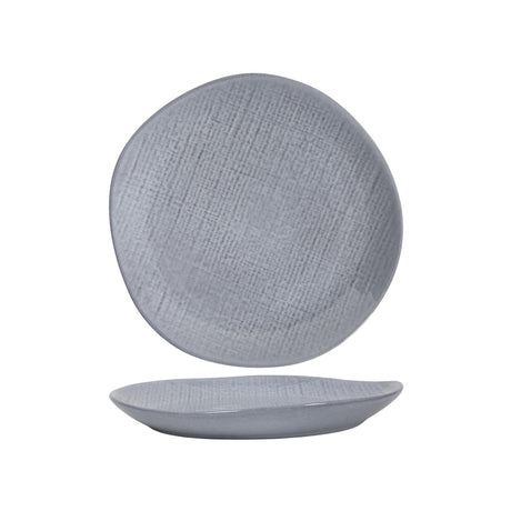 Piatto piano tessuto intrecciato grigio ø27cm scatola da 6
