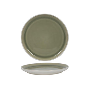 Piatto piano bianco opaco verde ø27cm 6 pezzi