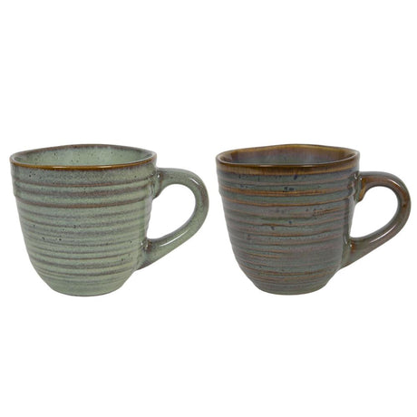 Svenska living tazza caffè con manico ø9,7x9cm 380ml scatola da 6 pezzi