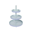 Etagere metallo 3 strati blu-menta ø25xh35cm
