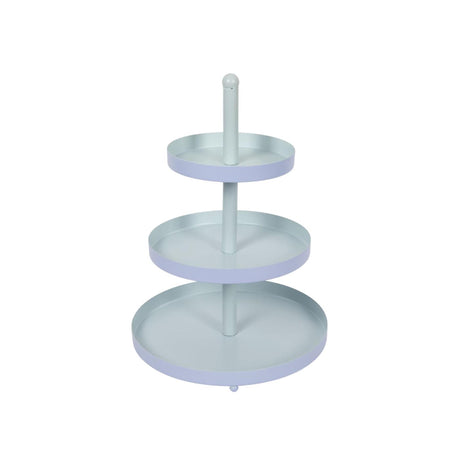 Etagere metallo 3 strati blu-menta ø25xh35cm