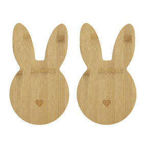 Tagliere da portata coniglietto pasquale set da 2 24x14 cm