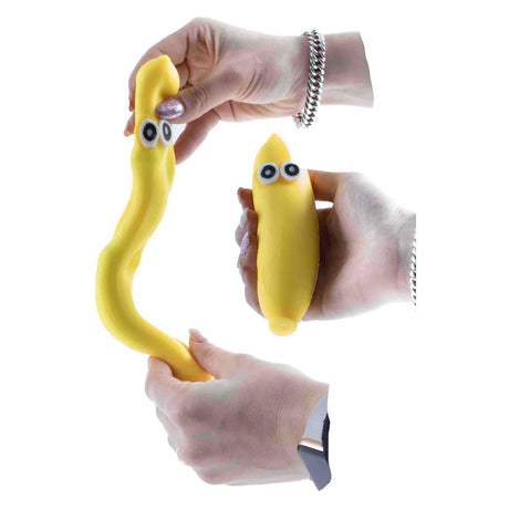 Jono giocattoli spreme divertenti banane antistress elasticizzato personaggio da spremere, 12 pz.