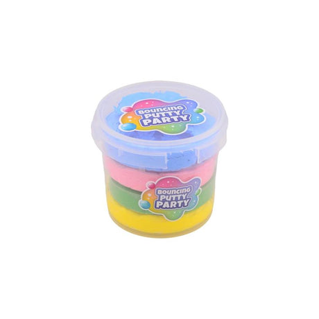 Secchio di mastice rimbalzante arcobaleno Johntoy da 400 grammi