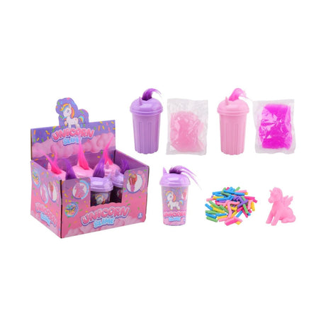 Set di slime di unicorno Johntoy in un contenitore con peli di unicorno