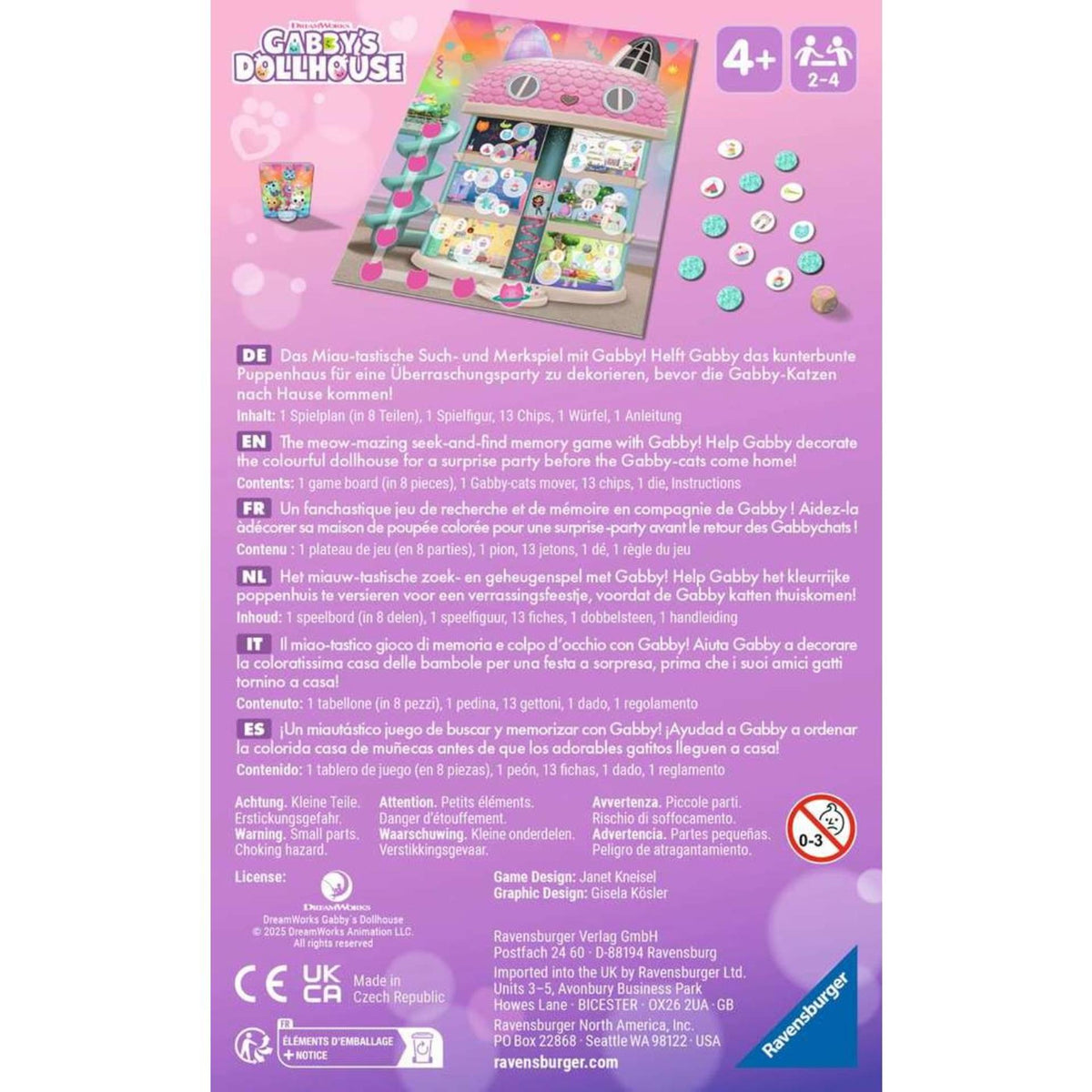 Ravensburger Gabby's Dollhouse - Metti in ordine con il gioco tascabile Gabby