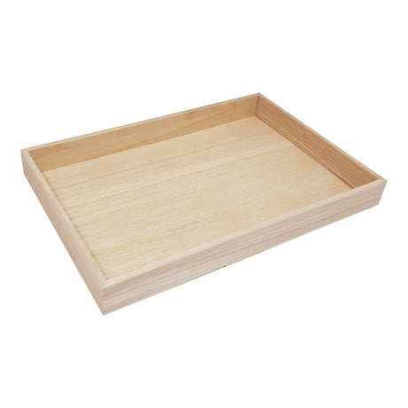 Vassoio in legno piccolo in legno di paulownia, 24x15,5 cm