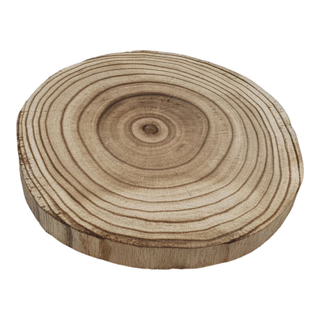 Disco per albero decorativo in legno di paulownia bruciato, ø 20 cm