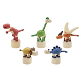 Dinosauro bambola a pressione in legno Playwood