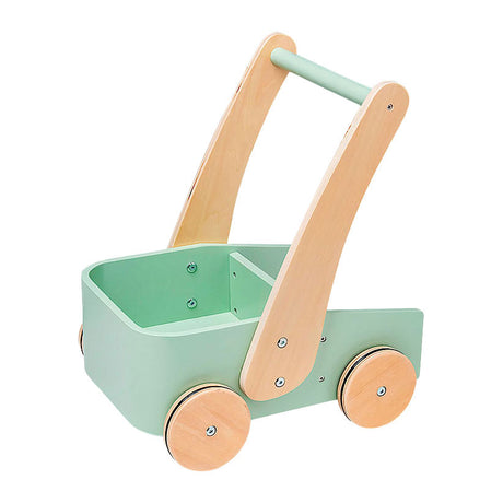 Carretto in legno Playwood girello verde