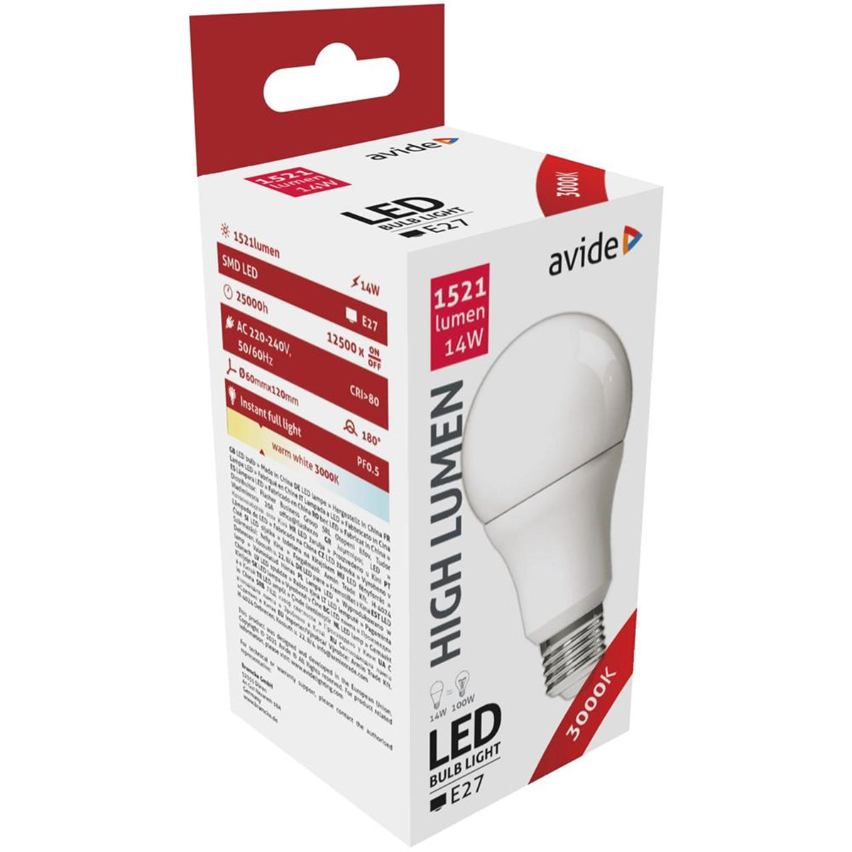 Lampada LED Avide E27 14W 3000K WW 1521lm