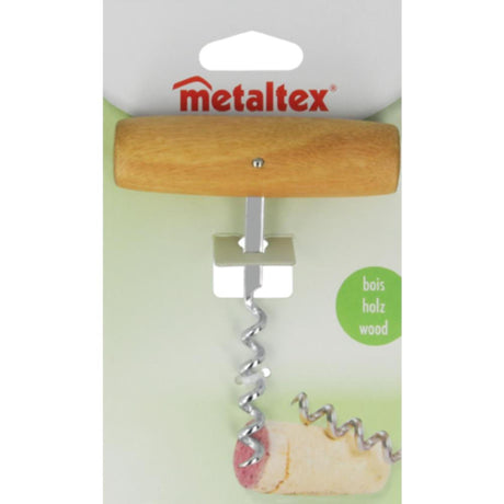 Cavatappi Metaltex legno acciaio inossidabile 10,5 cm