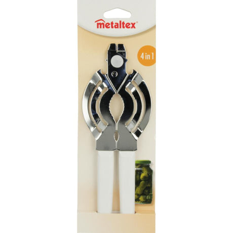 Apriscatole Metaltex 22,5x9 cm bianco argento