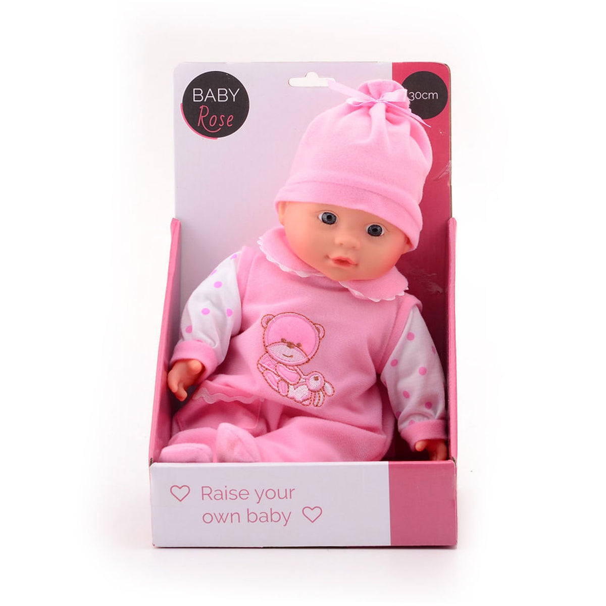 Bambolina rosa baby 30 cm. 2 assortiti