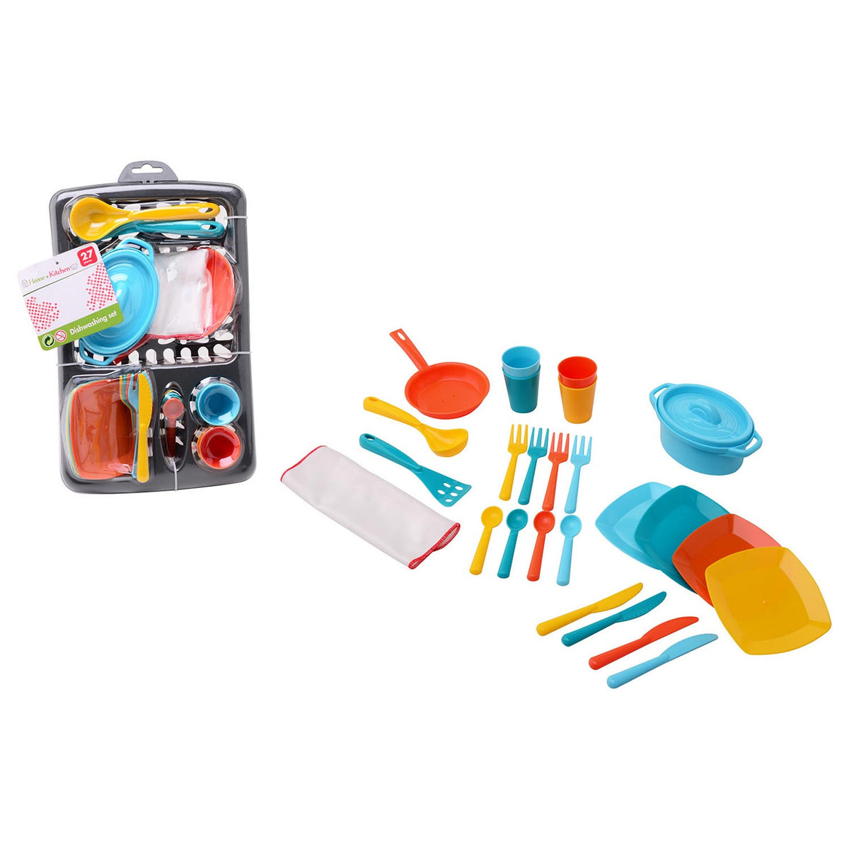 Set lavastoviglie cucina domestica Johntoy, 27 pz.