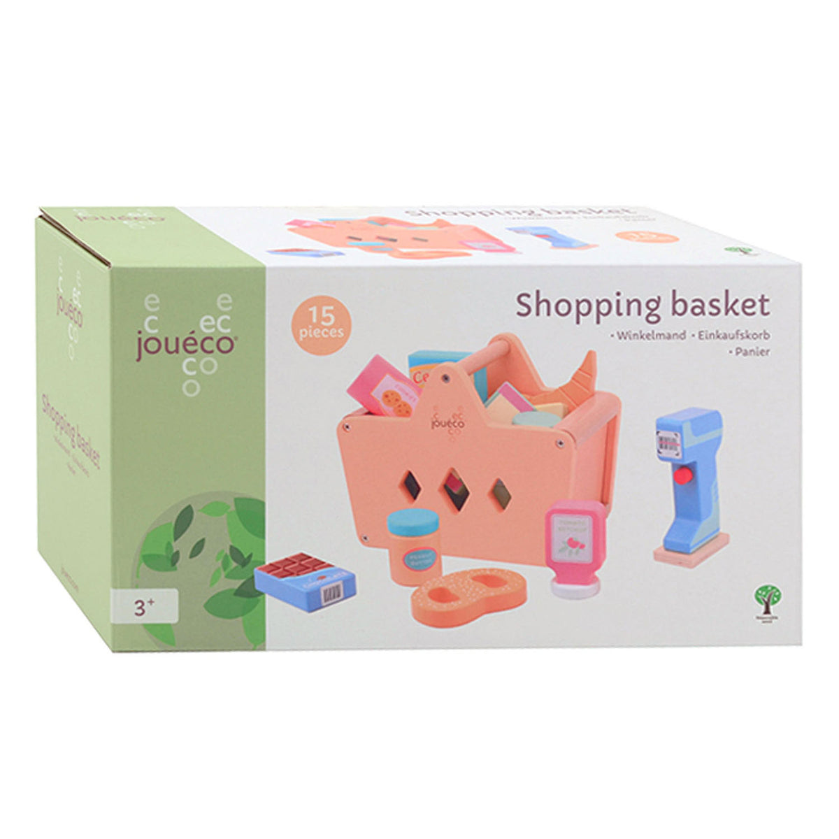 Jouéco - carrello della spesa con generi alimentari e scanner - 17,3 cm