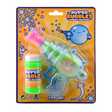 Pistola per bolle Johntoy - macchina per bolle - soffiatore di bolle - con ricarica - giocattoli - plastica - blu - verde - rosa