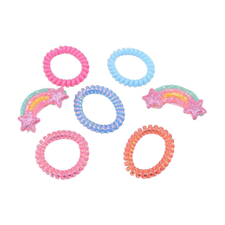 Accessori per capelli Johntoy in set regalo in tazza, 7 pezzi.