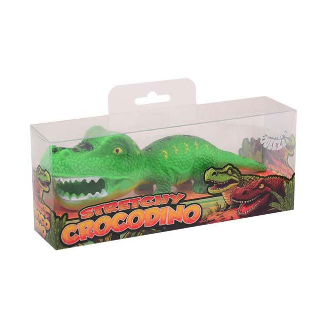 Dino in coccodrillo elasticizzato Johntoy da 20 cm in scatola trasparente
