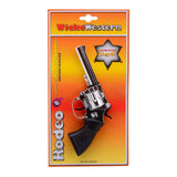 Pistola Johntoy wicke rodeo 198mm, 100 colpi, cromata, confezionata in scatola
