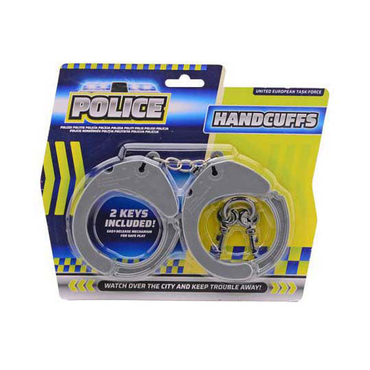 Manette in plastica giocattolo Johntoy con chiave per bambini - polizia