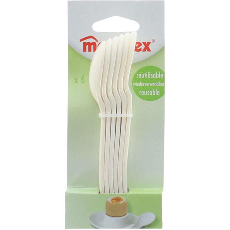 Cucchiai per uova Metaltex in plastica 12,5 cm set da 6 pezzi