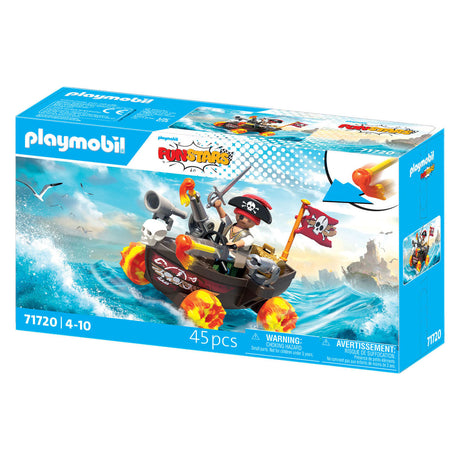Playmobile | stelle divertenti | rasendes barca pirata | giocattolo da 4 anni | regalo per bambini | macchinina | con funzione di ripresa rückzugmotor | 71717