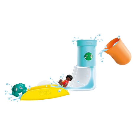 Playmobil junior aqua - vasca a cascata con scivolo - giocattoli da bagno durevoli con scivolo e cascata - 71775