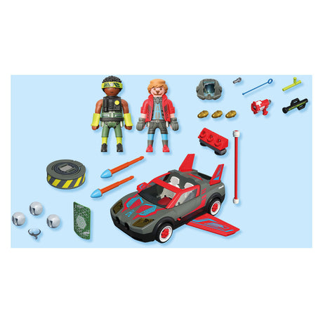 Playmobile | eroi | veicolo eroe multifunzionale | giocattoli da 4 anni | regalo per bambini | veicolo d'azione versatile | con funzione di sparo miniatura | 71832