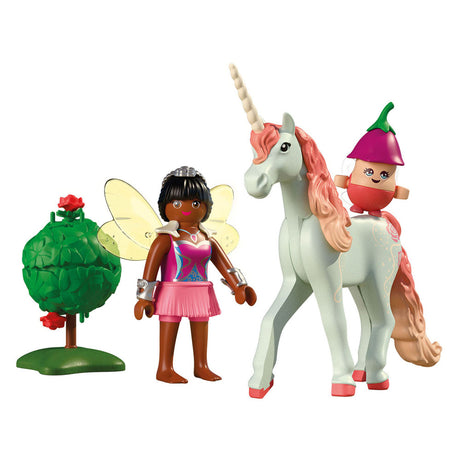 Playmobile | unicorni magici | rosa unicorno da collezione con fata | Set da gioco fantasioso per i fan degli unicorni | accessori intercambiabili con dettagli magici | regalo perfetto per bambini dai 4 anni | 71841