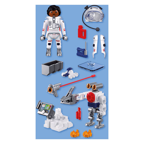 Playmobil space esa astronauta con robot | con Mars crawler, stazione di analisi 3 campioni di roccia | esplorazione dello spazio | set di giocattoli di alta qualità | divertimento per bambini dai 4 anni | 72014