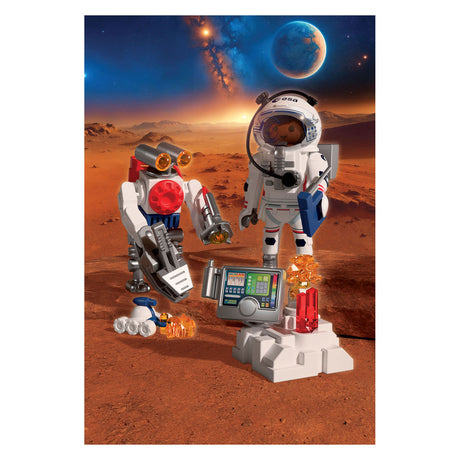Playmobil space esa astronauta con robot | con Mars crawler, stazione di analisi 3 campioni di roccia | esplorazione dello spazio | set di giocattoli di alta qualità | divertimento per bambini dai 4 anni | 72014