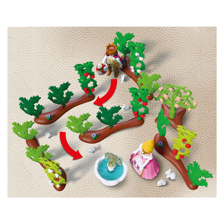 Playmobile | principessa | labirinto reale | principe e principessa con labirinto regolabile | stimola la creatività | giocattoli principesse per bambini dai 4 anni | 72053