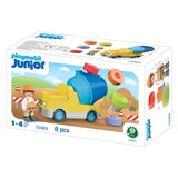 Playmobil junior bouwvoertuig betonmolen kleurrijk stapelbaar speelgoed.