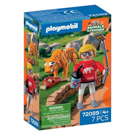 Playmobil animals friends dierentuin tijger en bezoeker -72089