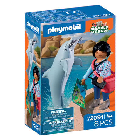 Playmobil animals friends dierentuin dolfijn en bezoeker - 72091