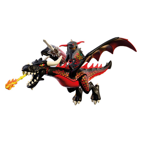 Playmobil Knights set da gioco Drago nero con cavaliere - avventura fantasy.
