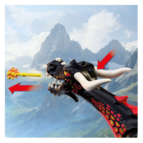 Playmobil Knights set da gioco Drago nero con cavaliere - avventura fantasy.