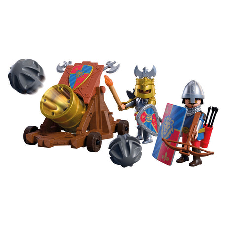 Playmobil knights set da gioco cavaliere con cannone e accessori - 72115.