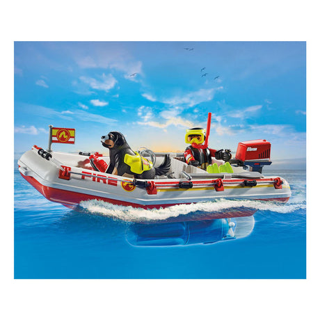 Playmobil Action Heroes Barca dei vigili del fuoco con scooter acquatico - 71464