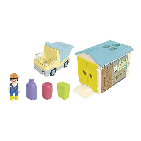 Playmobil 71686 operaio junior con garage di smistamento