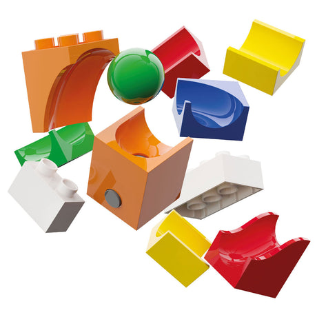 Catapulta con set di estensione per binario in marmo Hubelino - 41 pz.